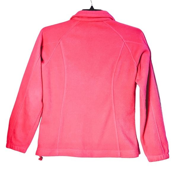 Columbia Fleece Jacket Women’s Pink 2 pocket & Waist‎ Tighten Elastic - Picture 2 of 5